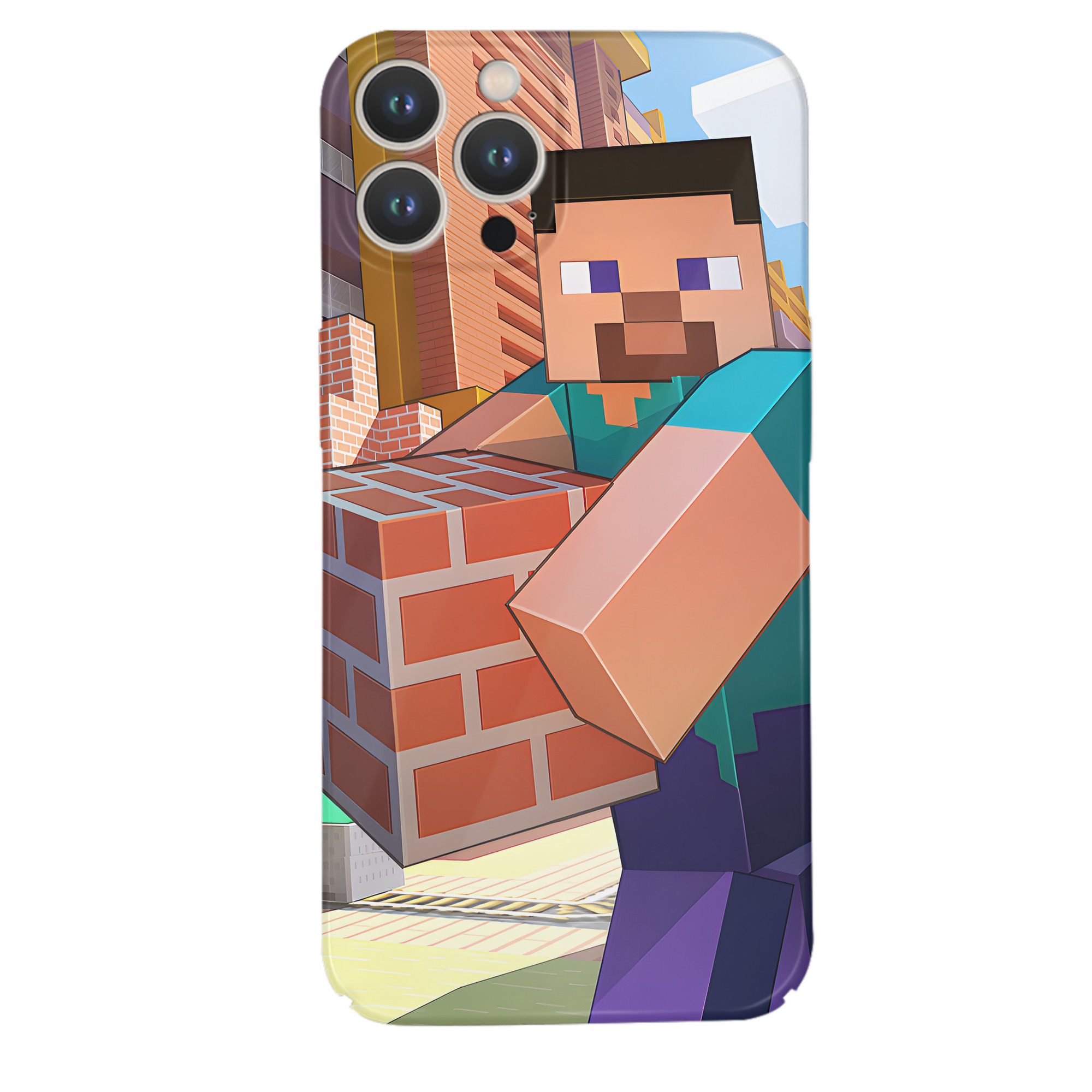（画像用） マインクラフト ブロックの世界 Minecraft MC Block world 【iPhone 14シリーズ対応】ハードケース